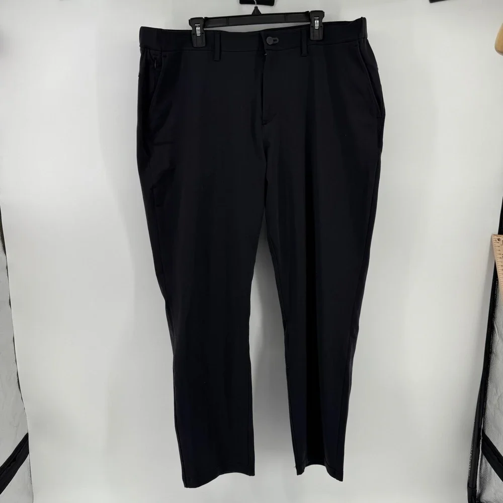 Public Rec All Day Every Day Pants Mens 42/32 Onyx Black Tapered Athleisure Tech